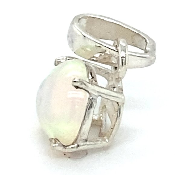 Precious Opal 1.20ct Platinum Solid Silver Pendant - Picture 6 of 6